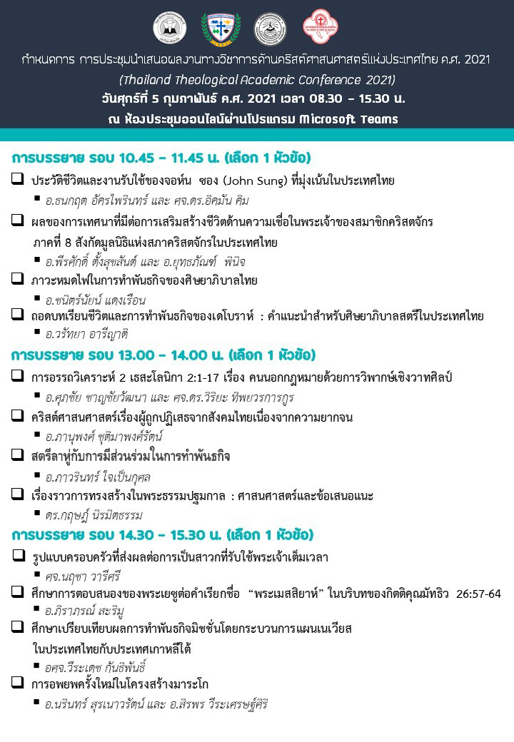 รายชื่อบทความ TTAC2021